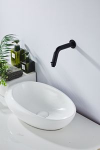 Fonteinkraan SaniClear Nero | Inbouw | Koudwater kraan | Excl.Inbouwdeel | Rond | Zwart mat