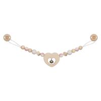Goki houten wandelwagenketting hart met clips