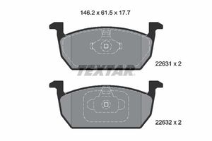 Remblokkenset, schijfrem TEXTAR, u.a. fÃ¼r Seat, VW, Audi, Skoda