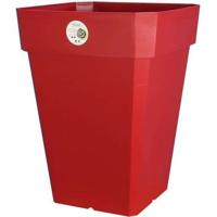 RIVIERA Square Soleilla plastic bloempot - 49 x 49 x H 50 cm - 65 L - Rood