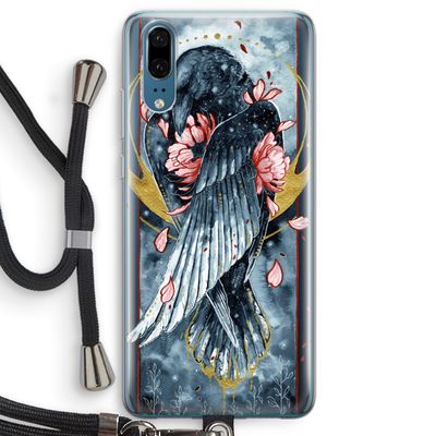 Golden Raven: Huawei P20 Transparant Hoesje met koord
