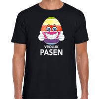 Paasei met duimen omhoog vrolijk Pasen t-shirt zwart voor heren - Paas kleding / outfit - thumbnail