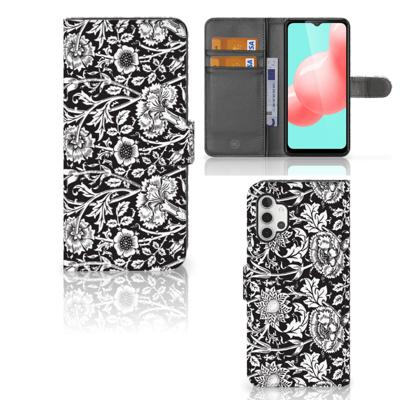 Samsung Galaxy A32 5G Hoesje Black Flowers Samsung Galaxy A32 5G Hoesje Black Flowers