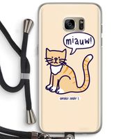 Miauw: Samsung Galaxy S7 Edge Transparant Hoesje met koord