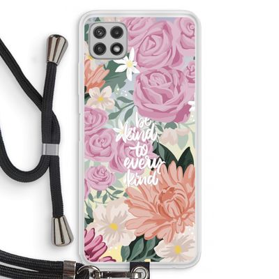 Kindness matters: Samsung Galaxy A22 4G Transparant Hoesje met koord