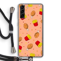 Chicken 'n Fries: Samsung Galaxy S21 Plus Transparant Hoesje met koord