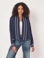 Open vest met strependetail in katoenmix