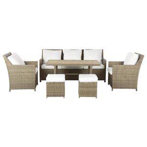 Beliani FONTI - Loungeset-Wit-PE rotan