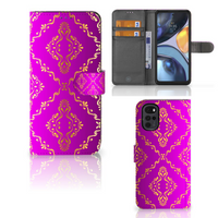 Wallet Case Motorola Moto G22 Barok Roze - thumbnail