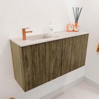 Toiletmeubel Mondiaz Joya Dlux | 80 cm | Meubelkleur Dusk | Faye wastafel Nata Wasbak Links | 1 kraangat