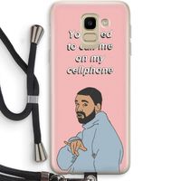 Hotline bling: Samsung Galaxy J6 (2018) Transparant Hoesje met koord