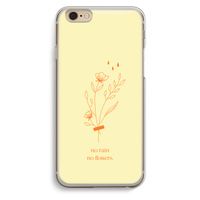 No rain no flowers: iPhone 6 / 6S Transparant Hoesje