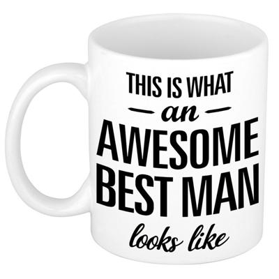 Awesome best man cadeau koffiemok - drink beker - voor bruiloft getuige - 300 ml