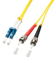 Lindy 5.0m OS2 LC - ST Duplex Glasvezel kabel 5 m Geel