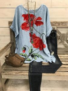 Floral Crew Neck Casual Top