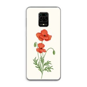 Red poppy: Xiaomi Redmi Note 9 Pro Transparant Hoesje