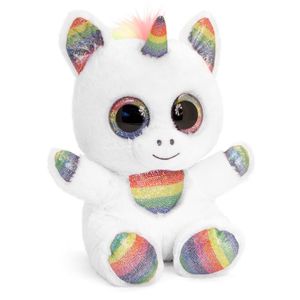 Keel Toys witte pluche Eenhoorn knuffel 25 cm met kraalogen