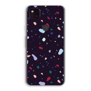 Dark Rounded Terrazzo: Google Pixel 4a 5G Transparant Hoesje