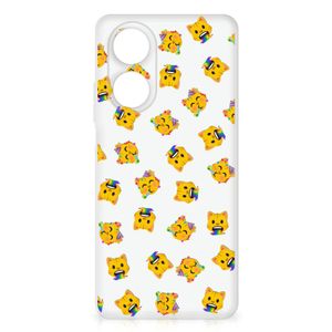 TPU bumper voor OPPO A58 4G Katten Emojis