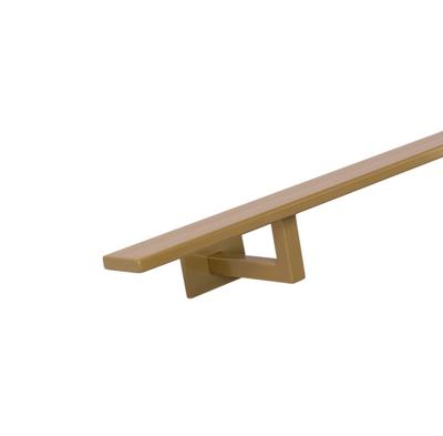 Rechthoekige trapleuning goud 40x10 mm - per meter