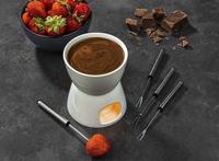 HI Chocoladefondue - set van porselein - Met RVS vorkjes