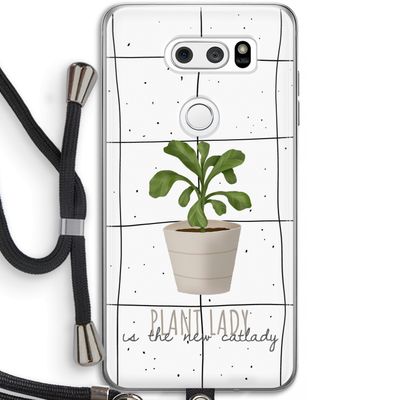 Kamerplant op vensterruit: LG V30 Transparant Hoesje met koord