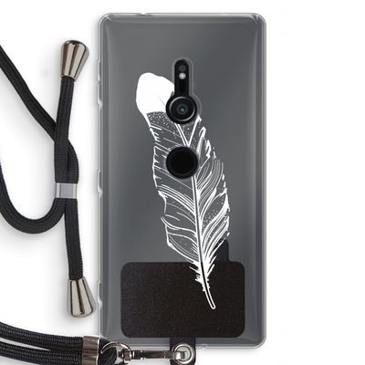 Pluim: Sony Xperia XZ2 Transparant Hoesje met koord