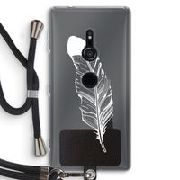 Pluim: Sony Xperia XZ2 Transparant Hoesje met koord