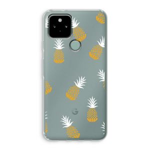 Ananasjes: Google Pixel 5 Transparant Hoesje