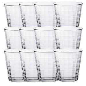 12x Drinkglazen/waterglazen transparant Prisme 275 ml - Drinkglazen