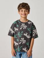 T-shirt jongens korte mouwen antraciet