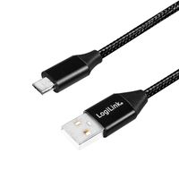 LogiLink CU0144 USB-kabel 1 m USB 2.0 USB A Micro-USB B Zwart - thumbnail