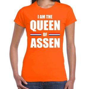 I am the Queen of Assen Koningsdag t-shirt oranje voor dames