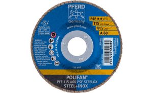 PFERD 67646115 PFF 115 A 60 PSF STEELOX Lamellenschijf Diameter 115 mm Boordiameter 22.23 mm RVS, Staal 10 stuk(s)