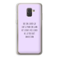Gek: Samsung Galaxy A8 (2018) Transparant Hoesje