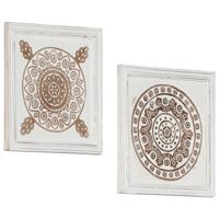 Wandpanelen 2 st handgesneden 40x40x1,5 cm MDF