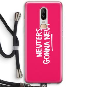 Neuters (roze): OnePlus 6 Transparant Hoesje met koord