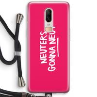 Neuters (roze): OnePlus 6 Transparant Hoesje met koord