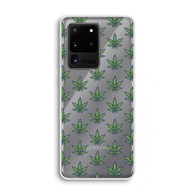 Weed: Samsung Galaxy S20 Ultra Transparant Hoesje