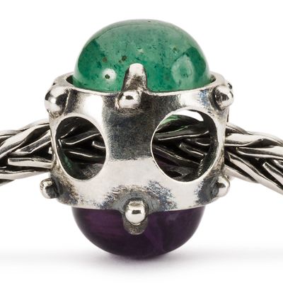 Trollbeads TAGBE-00284 Kraal Stralenkrans Paars en Groen zilver-amethist-aventurijn