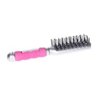 Haarborstel Hairmaster - zilver met pink handvat - 23 x 4 cm - kunststof - heren/dames/kinderen