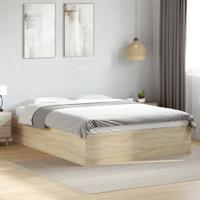 Bedframe bewerkt hout sonoma eikenkleurig 140x200 cm