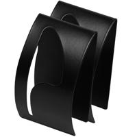 Benson Ophanghaakje - 2x - zelfklevend - zwart - ijzer - handdoek houder