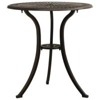 Tuintafel 62x62x65 cm gietaluminium bronskleurig