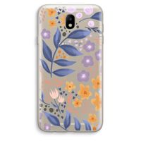 Flowers with blue leaves: Samsung Galaxy J7 (2017) Transparant Hoesje