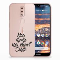 Nokia 4.2 | Siliconen hoesje | met naam Heart Smile