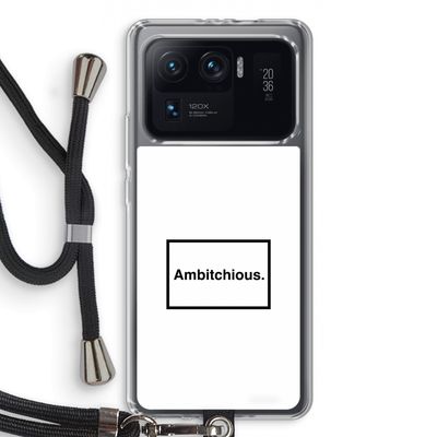 Ambitchious: Xiaomi Mi 11 Ultra Transparant Hoesje met koord