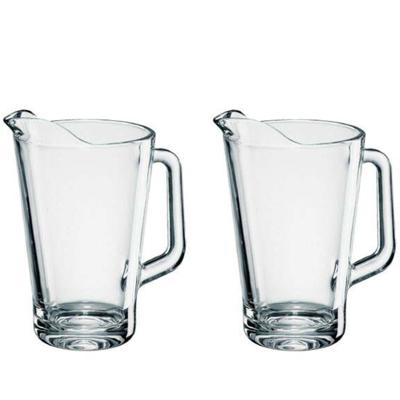 2x bormioli roccoluxe water karaf - glas - 1,5 liter - conic- sapkan - waterkan - schenkkan