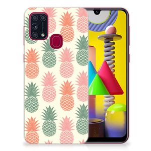 Samsung Galaxy M31 Siliconen Case Ananas