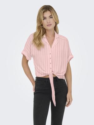Only Onlpaula Life S/s Tie Shirt Wvn Noos Blouse Romance Rose